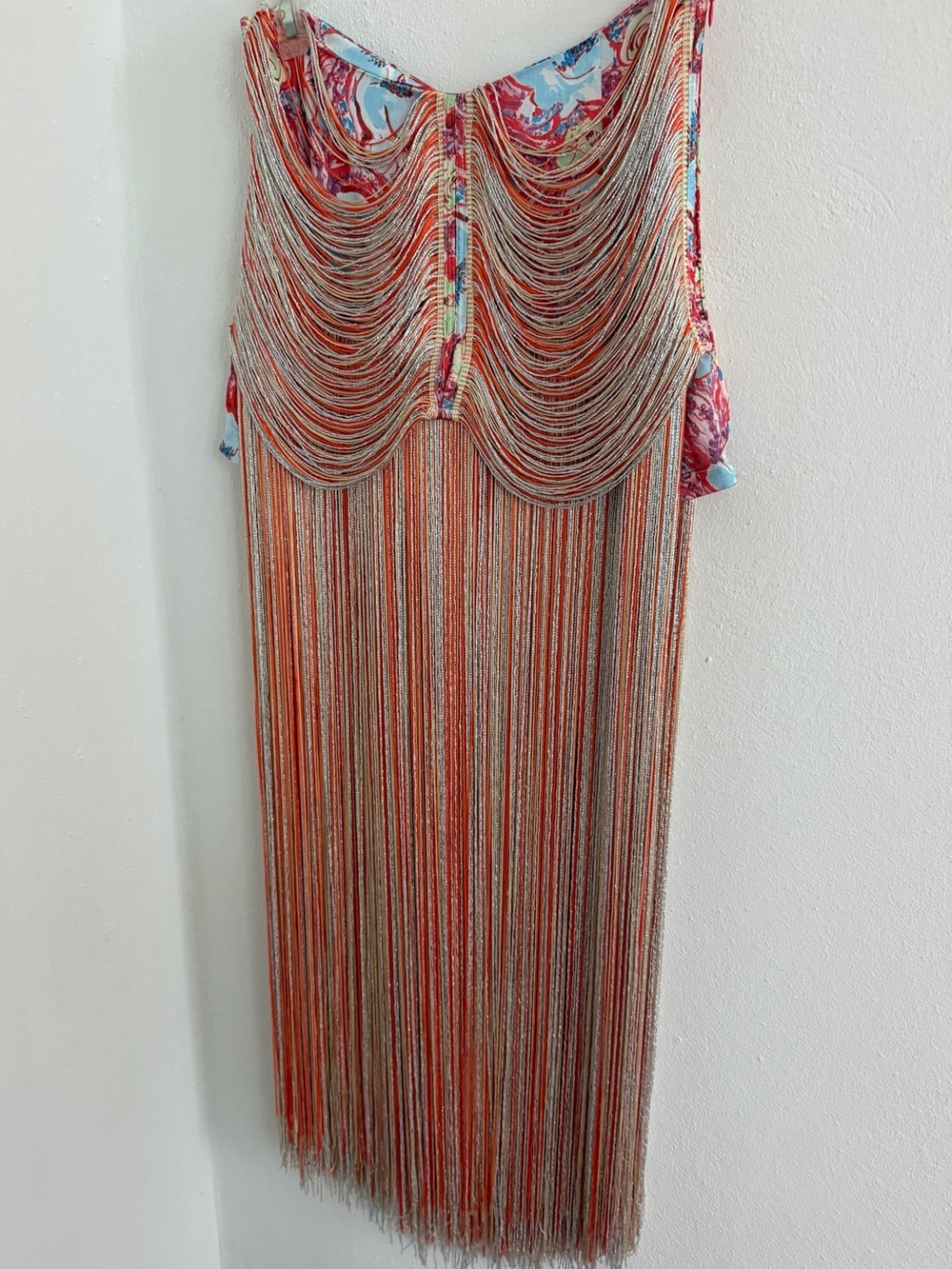 Colorful fringe skirt